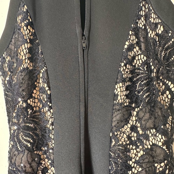 BCX Lace Sequin bodycon evening cocktail dress black size 0 NWT - Picture 13 of 15